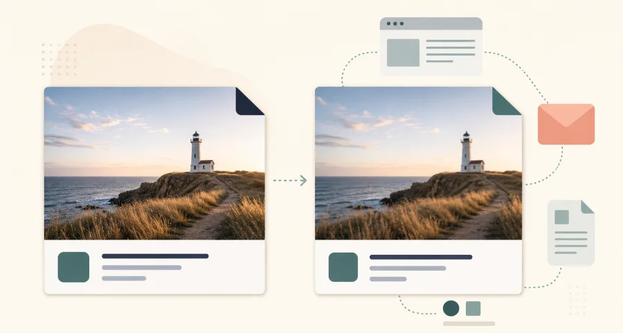 Visual comparison of a HEIC source photo and a JPG output for compatibility choices.